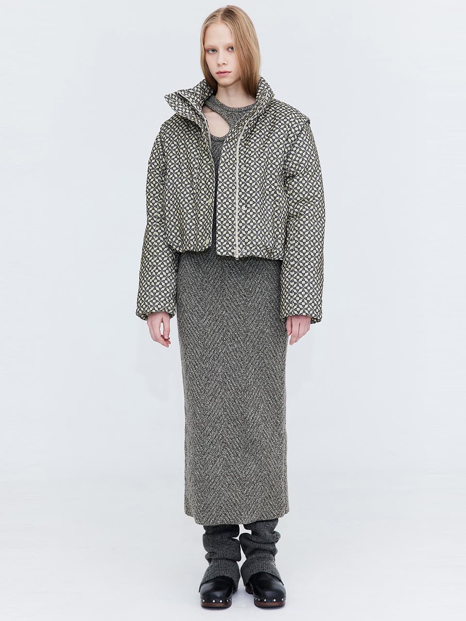 2-Way Padding Jumper — Beige