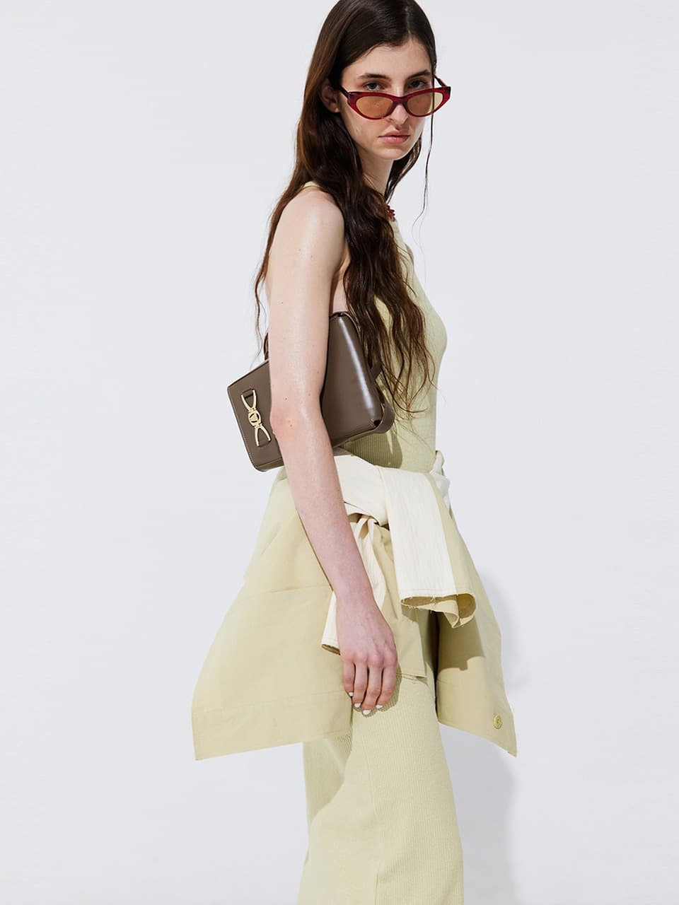 Back Cut-out Sleeveless Dress — Light Green