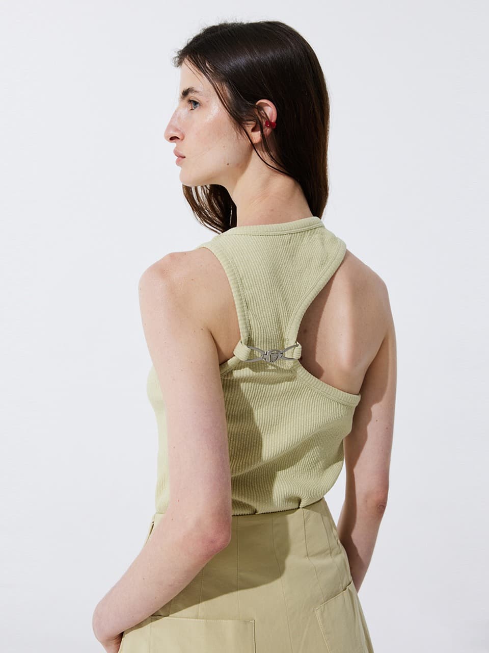 Back Cut-out Sleeveless — Light Green