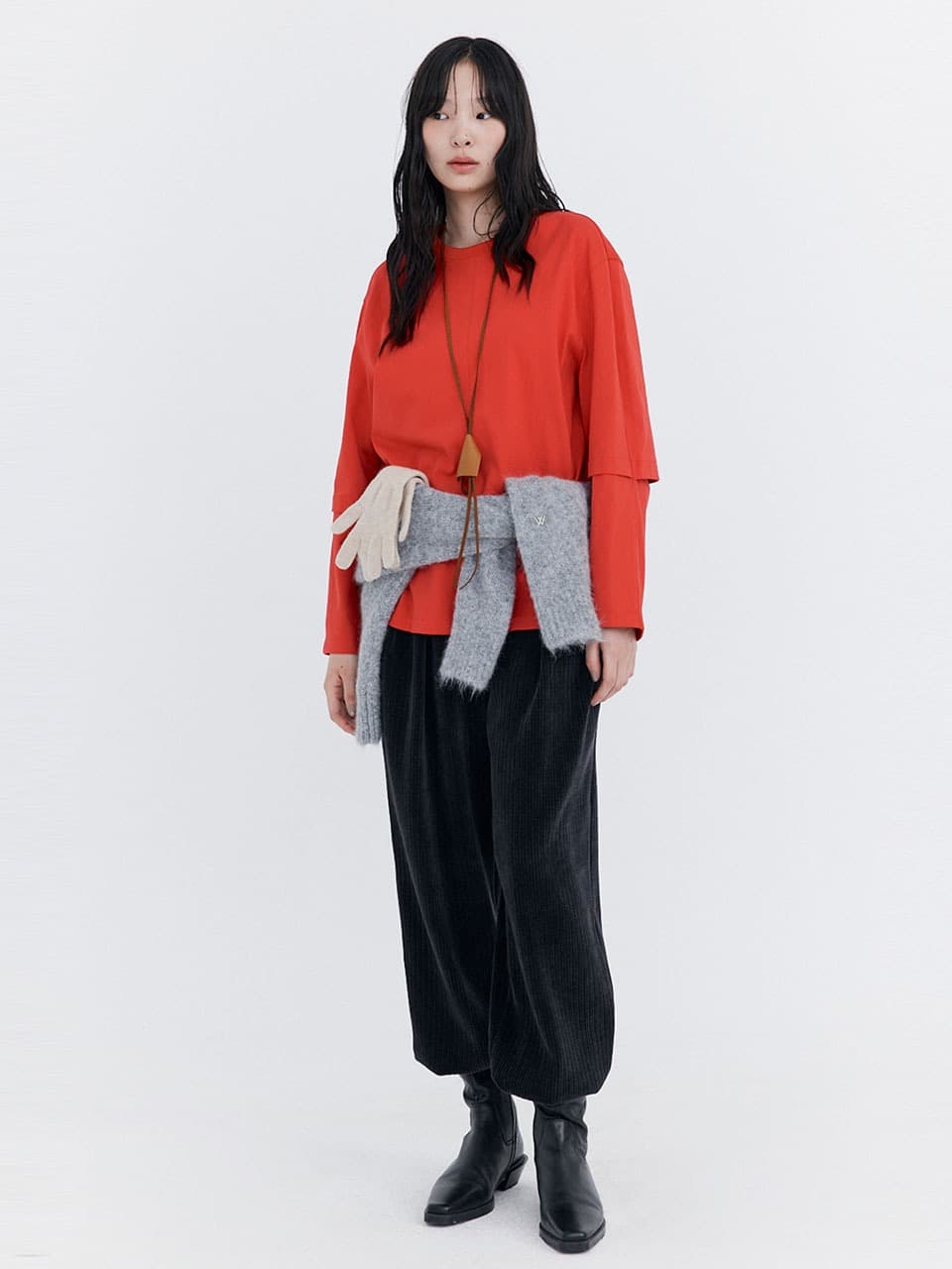 Open Point Boxy T-shirt — Red — vue 1
