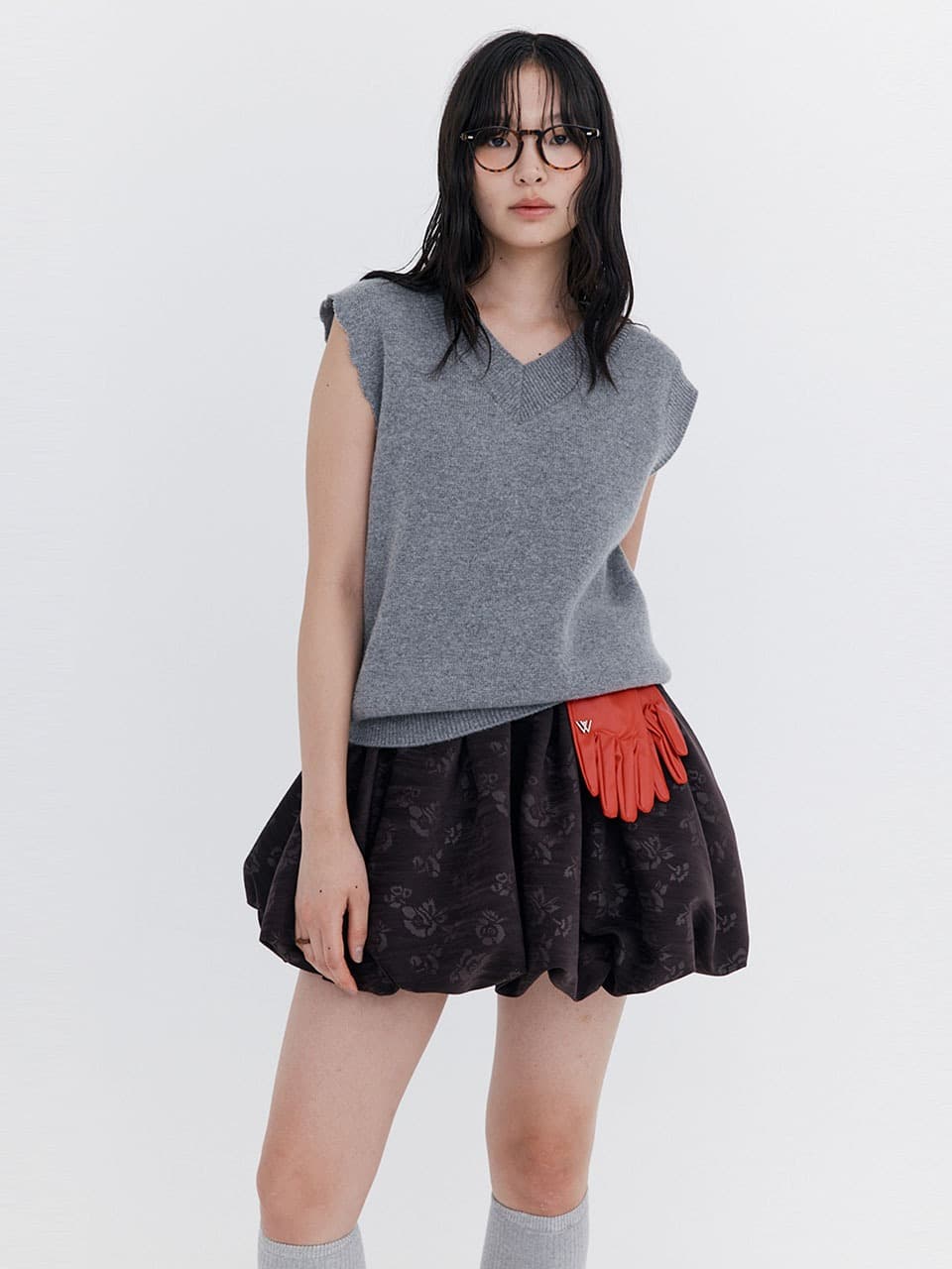 Balloon Banding Skirt — Brown