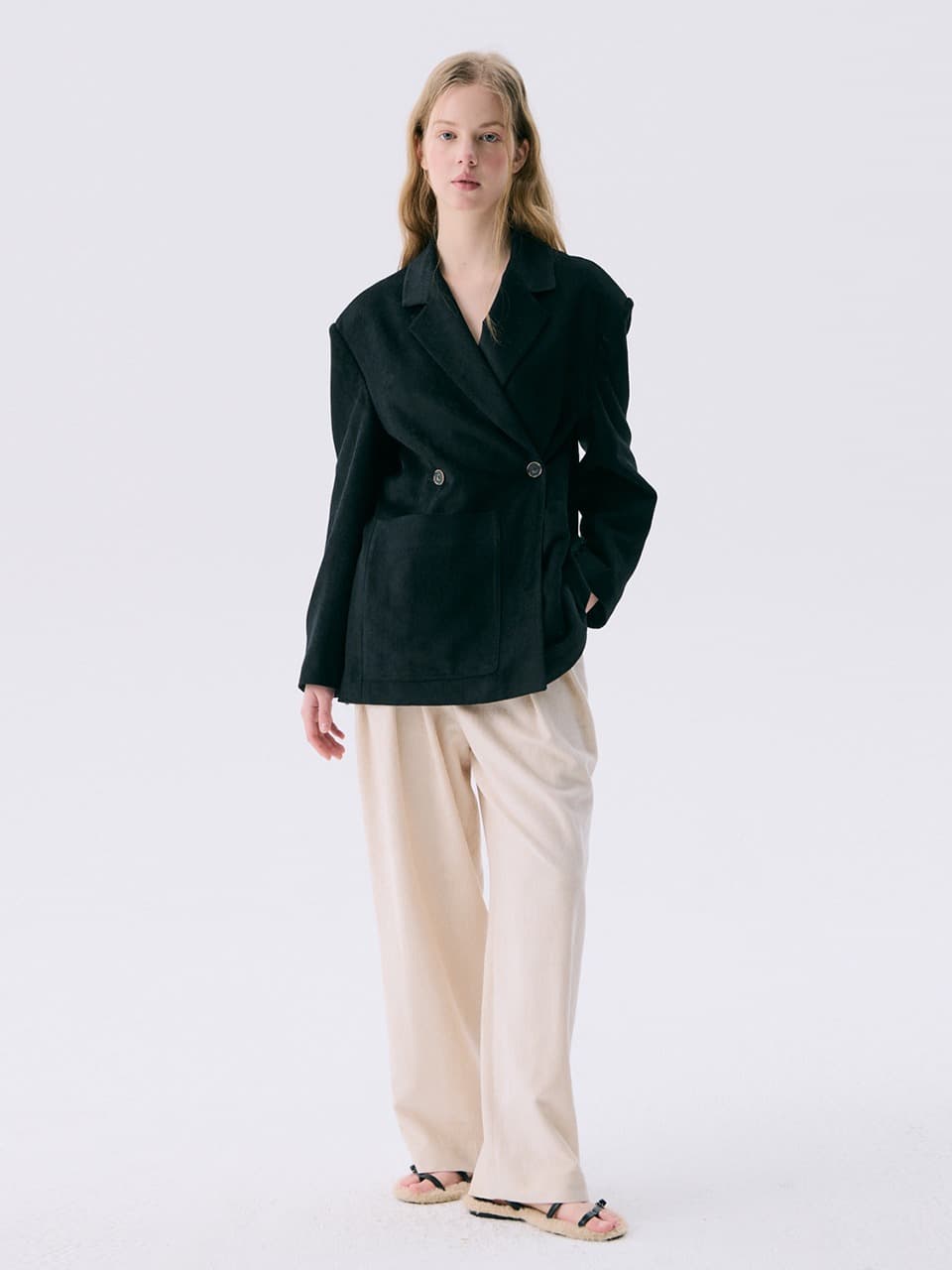 25 Corduroy Wide Pants — Ivory