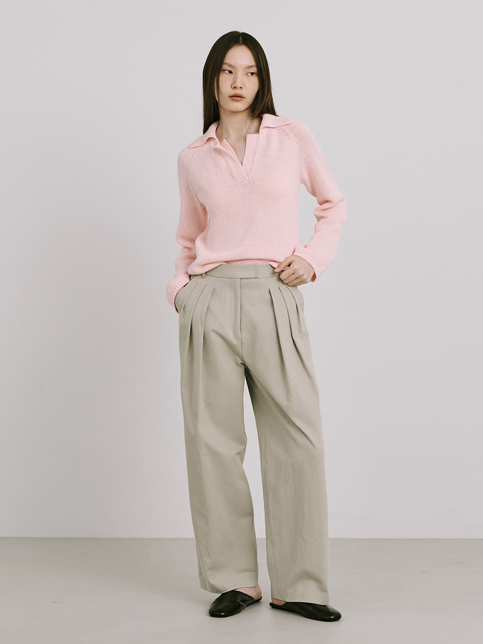 25 Cotton Wide Pants — Light Khaki