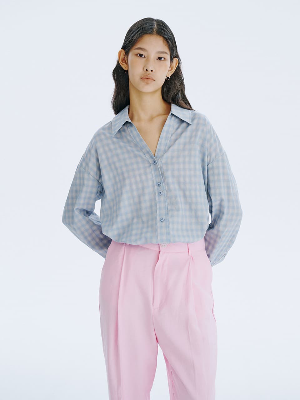 80S CP V-neck Shirts — Blue — vue 1