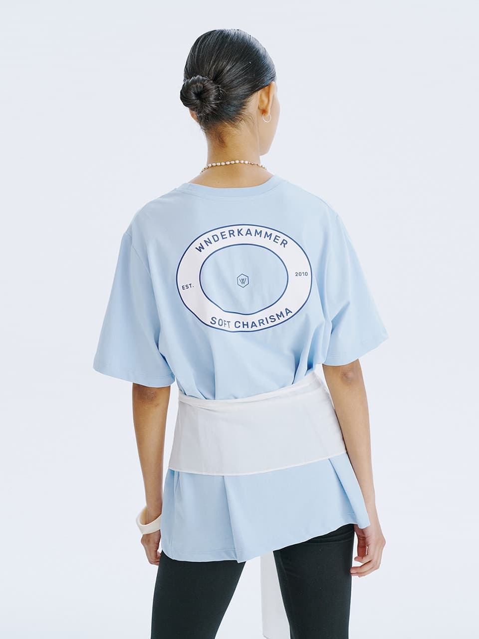 Round Graphic T — Light Blue
