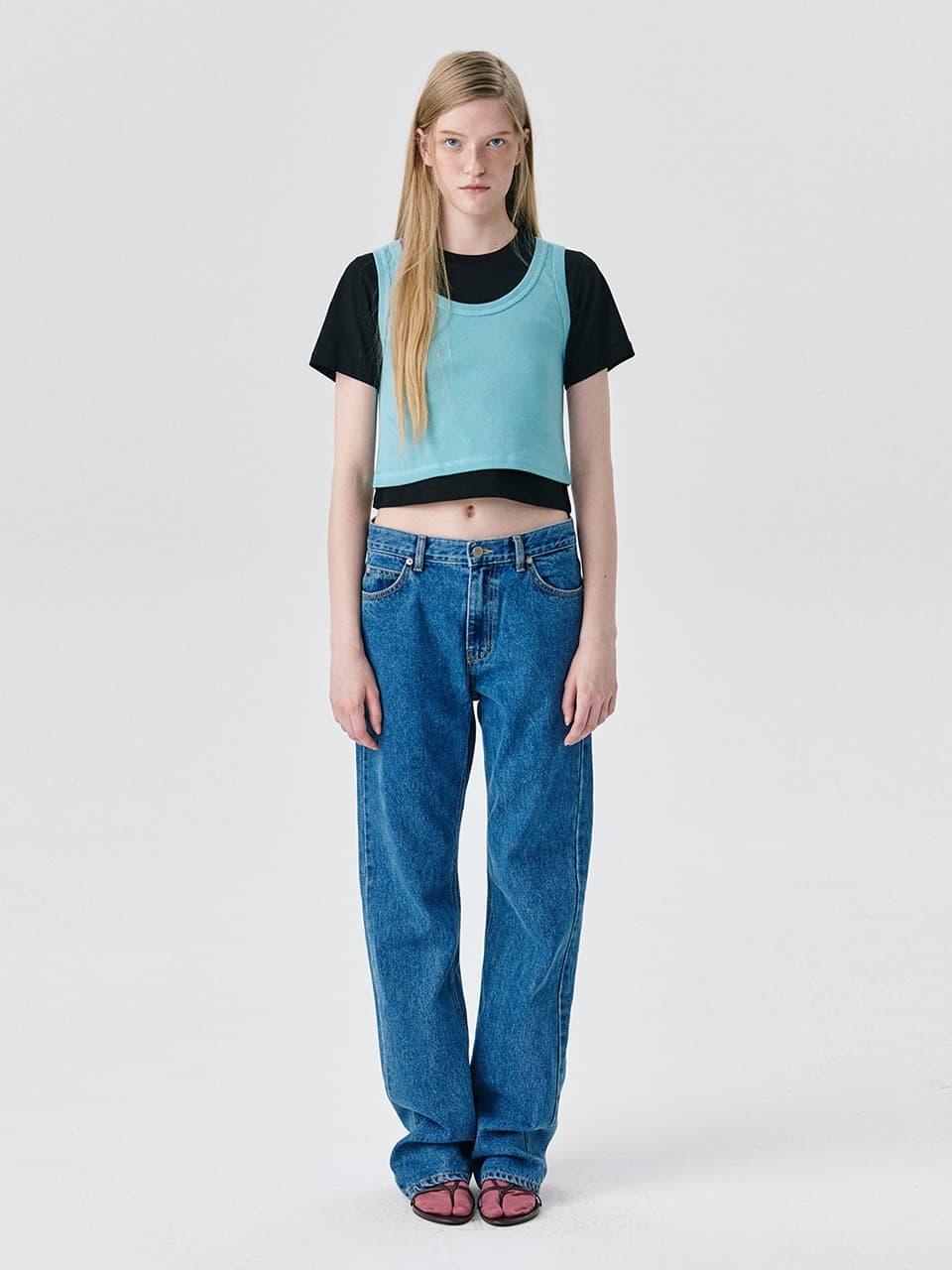 Sleeveless Top — Blue