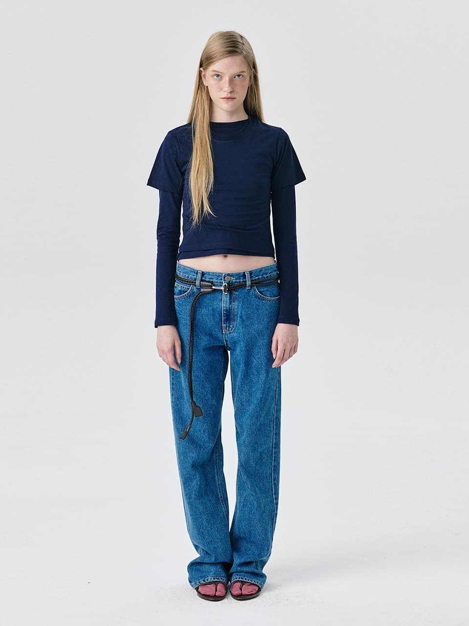 Fitted Short Sleeve T — Navy