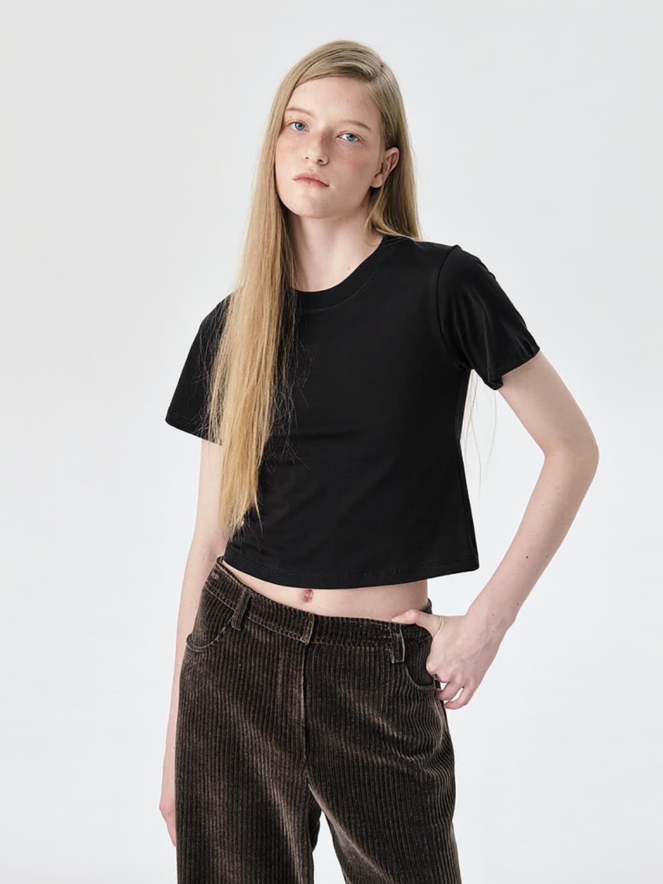 Fitted Short Sleeve T — Black