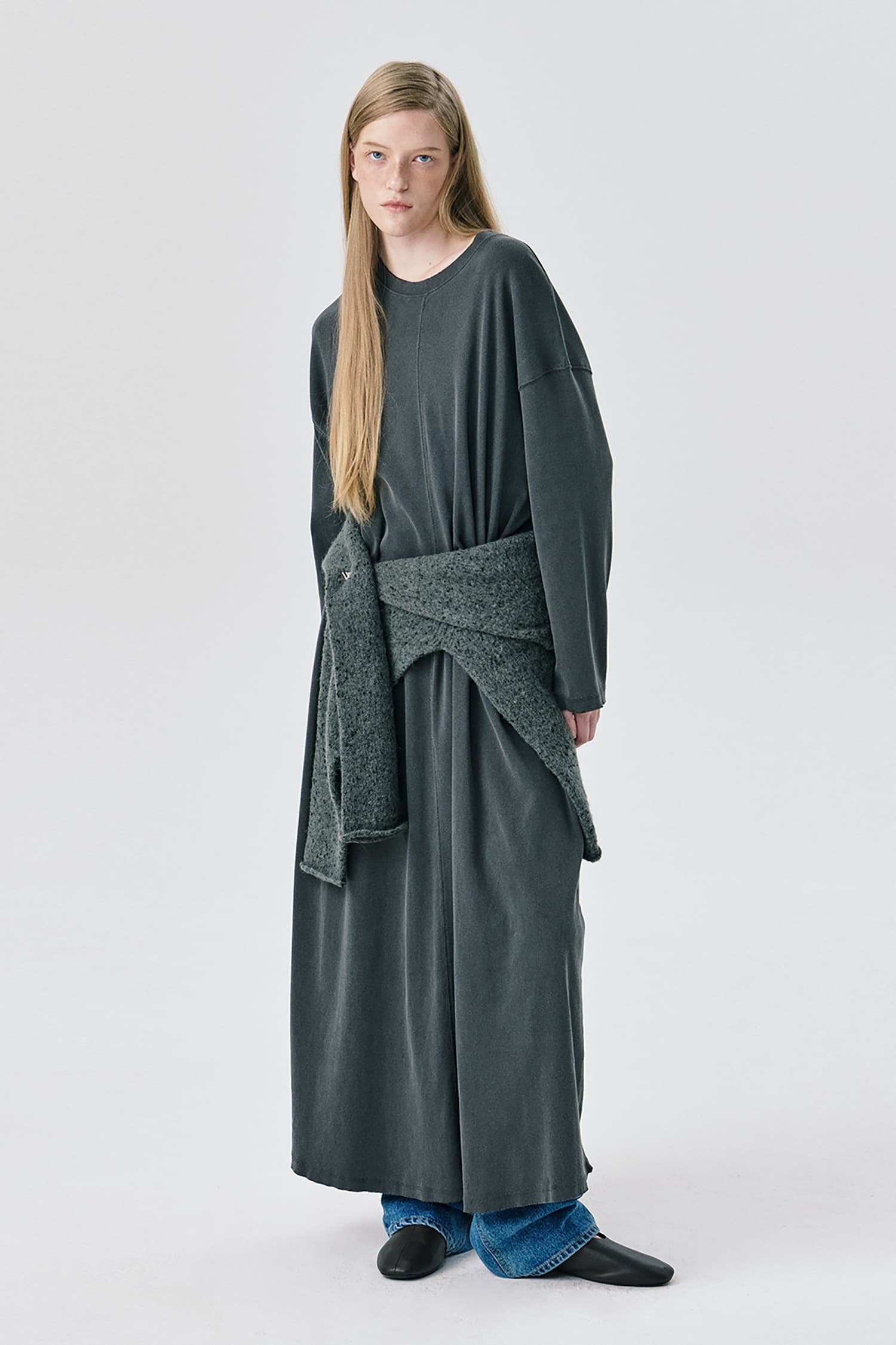 25 Jersey Long Dress — Dark Grey