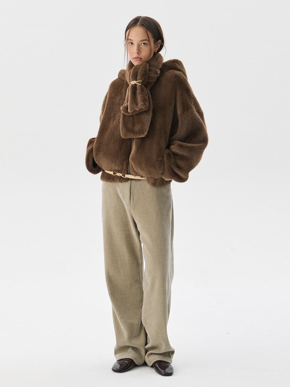 Reversible Mink fur Jumper — Brown