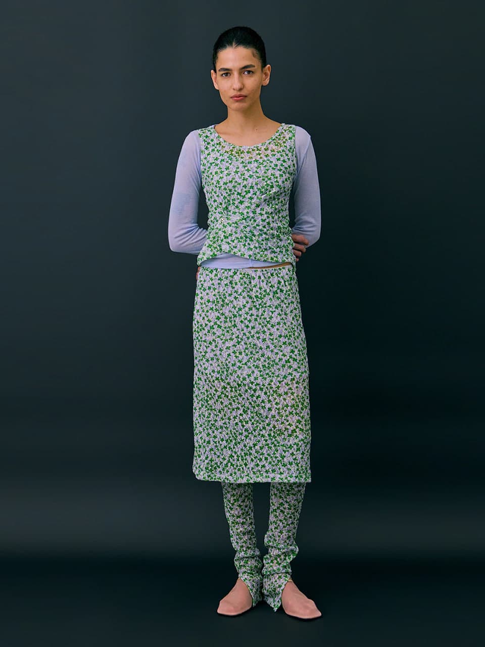 Floral Skirt — Green