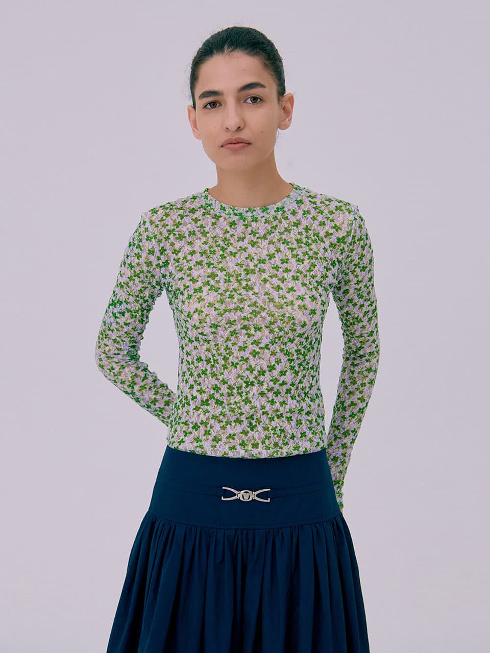 Crinkle T-Shirt — Green