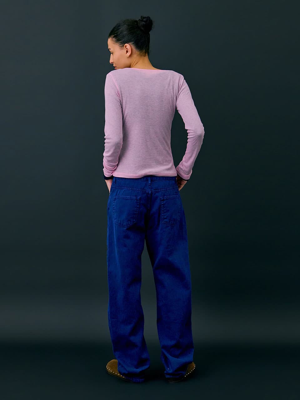 26 U neck Sheer T-shirts — Light Pink — vue 7