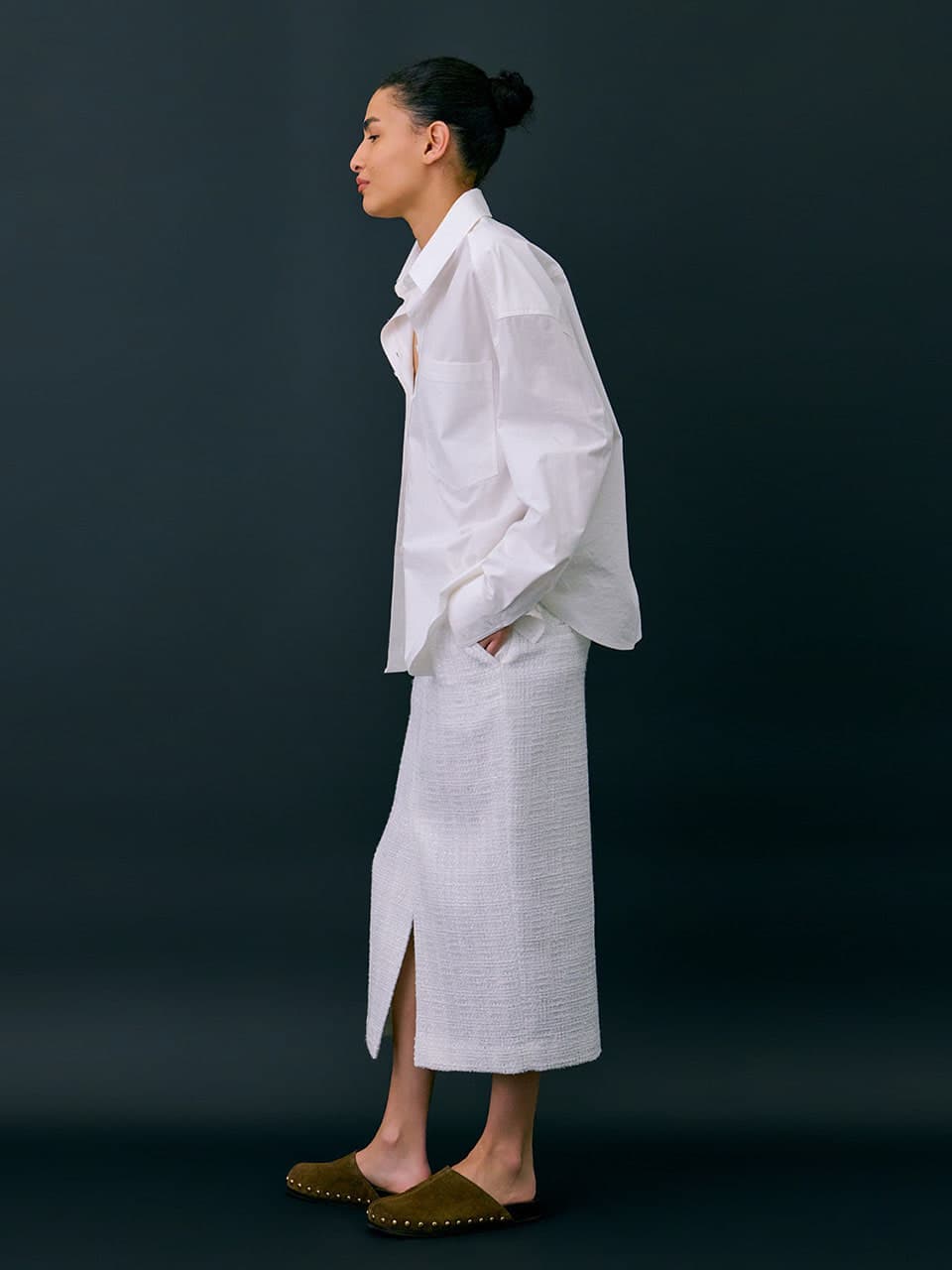 Oversized Pocket Shirts — Ivory — vue 2