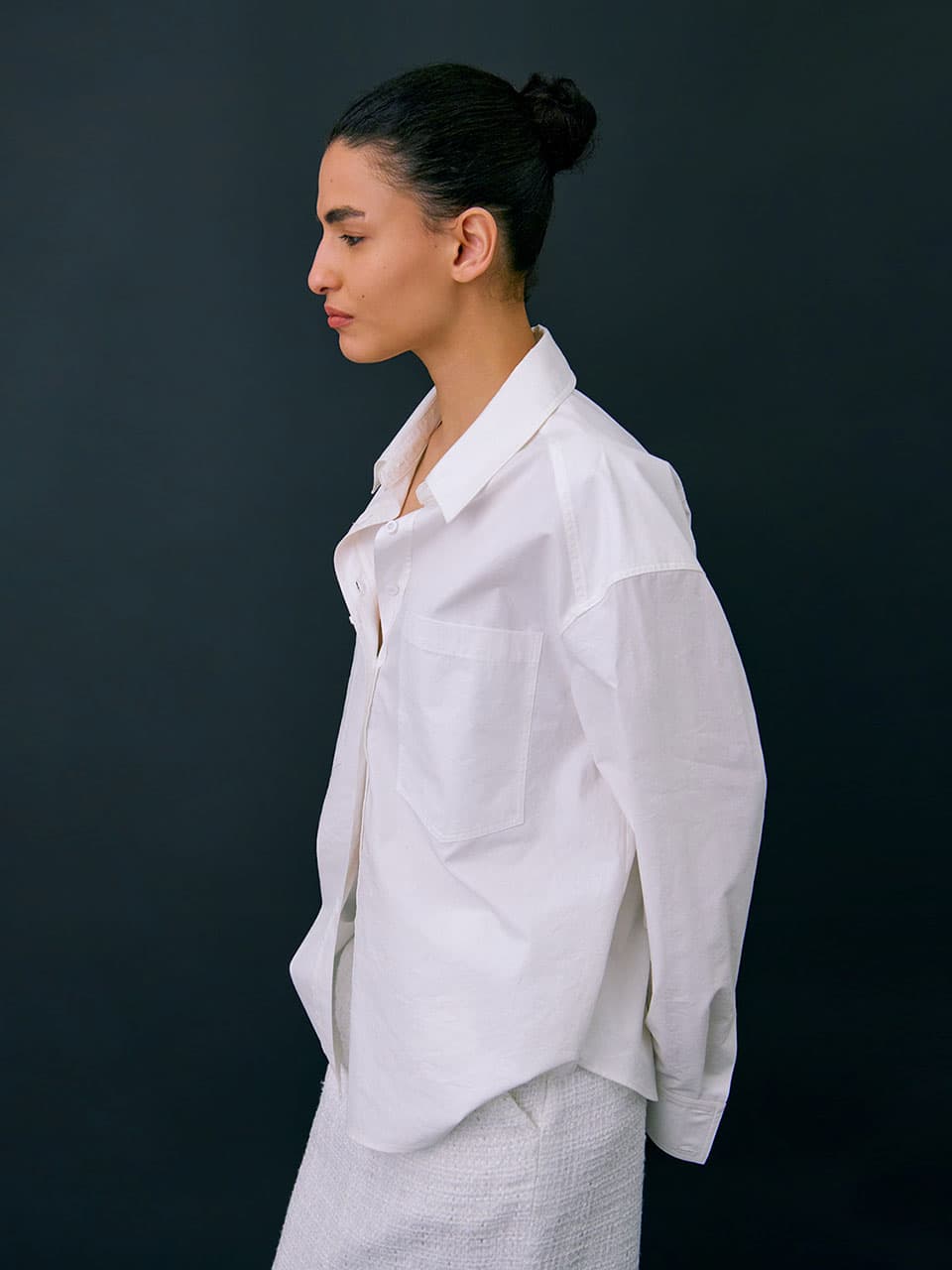 Oversized Pocket Shirts — Ivory — vue 6