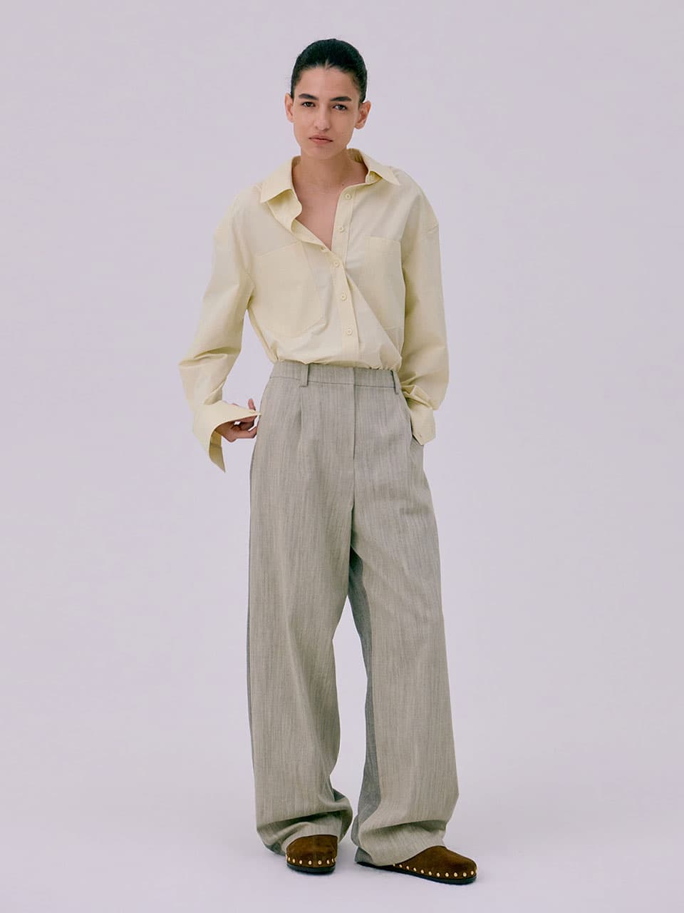 Oversized Pocket Shirts — Light Yellow — vue 6
