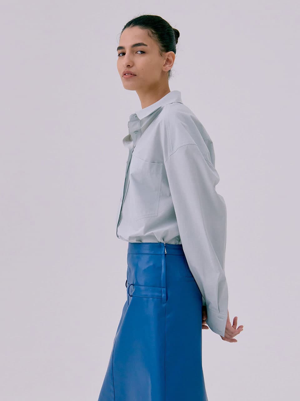 Oversized Pocket Shirts — Light Blue — vue 2