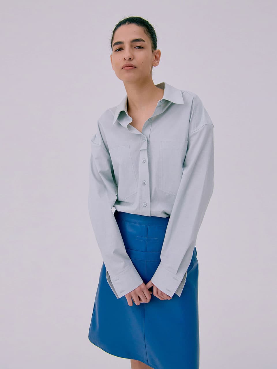 Oversized Pocket Shirts — Light Blue — vue 7