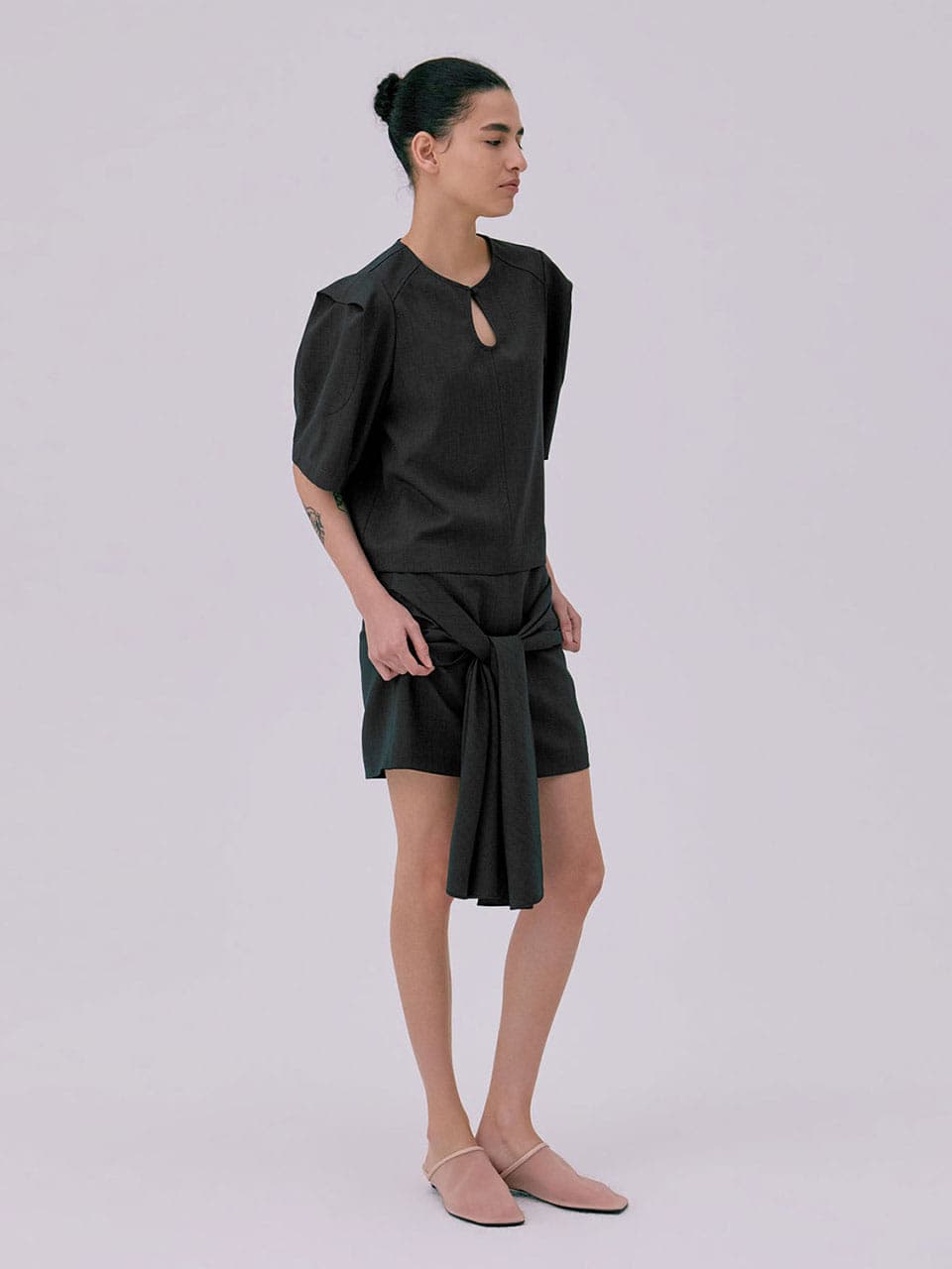 Puff Sleeve Blouse — Dark Navy — vue 10