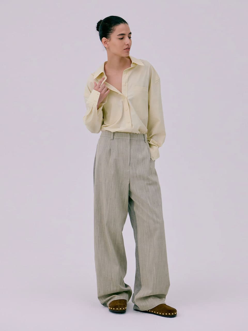 26 Classic Tuck Pants — Beige — vue 5