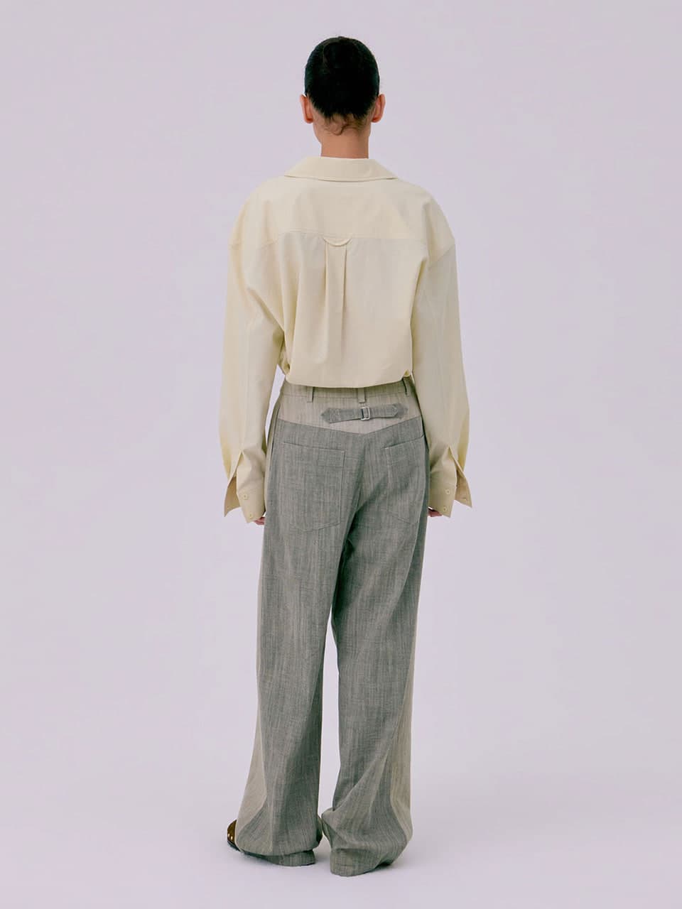 26 Classic Tuck Pants — Beige — vue 1