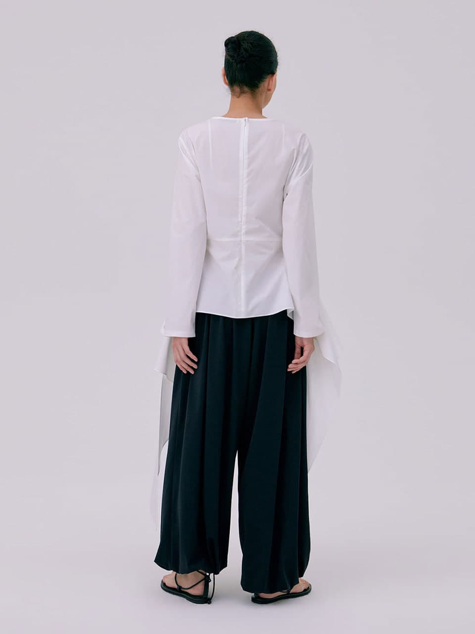 Drape Blouse — White — vue 3
