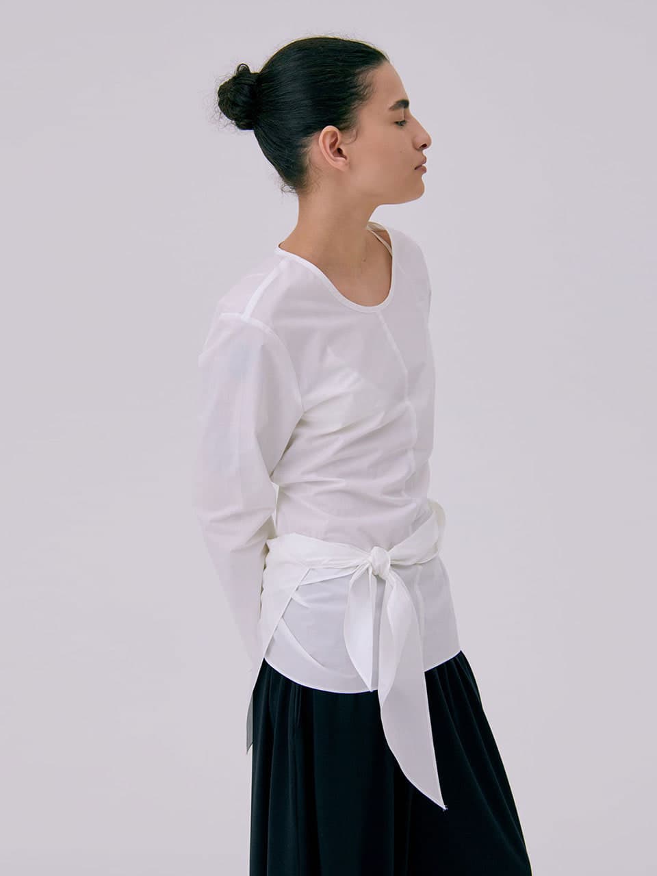 Drape Blouse — White — vue 6