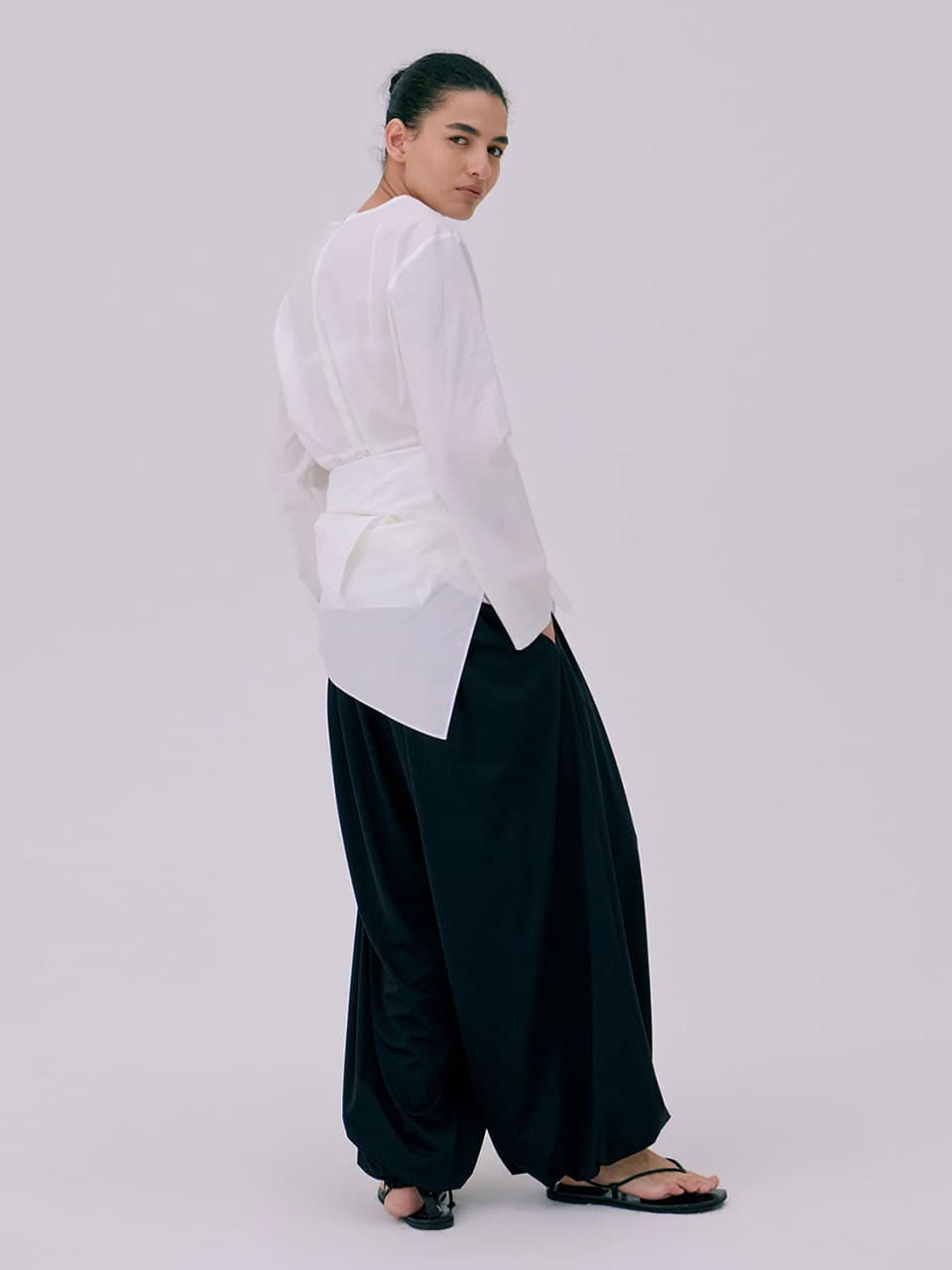 Drape Blouse — White — vue 9