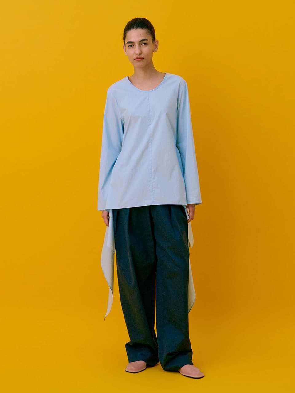 Drape Blouse — Light Blue — vue 3