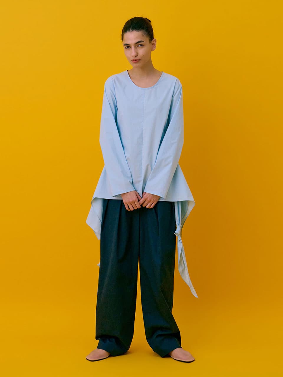Drape Blouse — Light Blue — vue 6