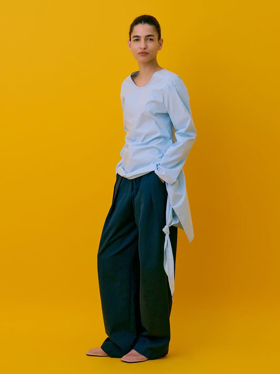 Drape Blouse — Light Blue — vue 7