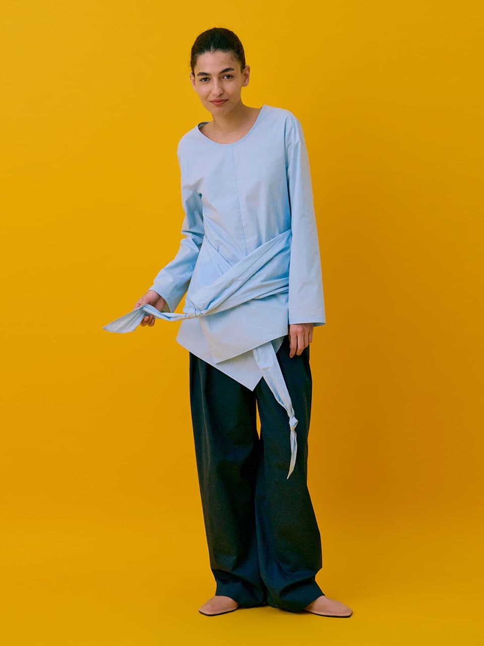 Drape Blouse — Light Blue — vue 9