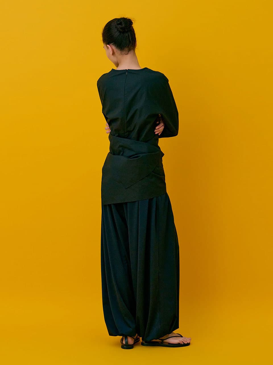 Drape Blouse — Black — vue 11