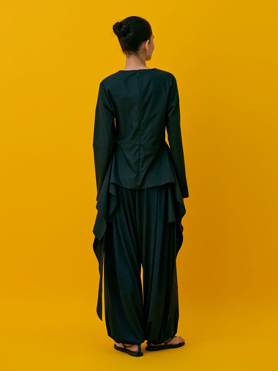Drape Blouse — Black — vue 3