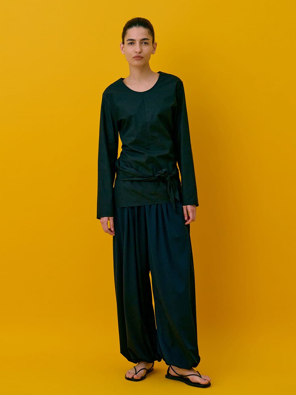 Drape Blouse — Black — vue 7