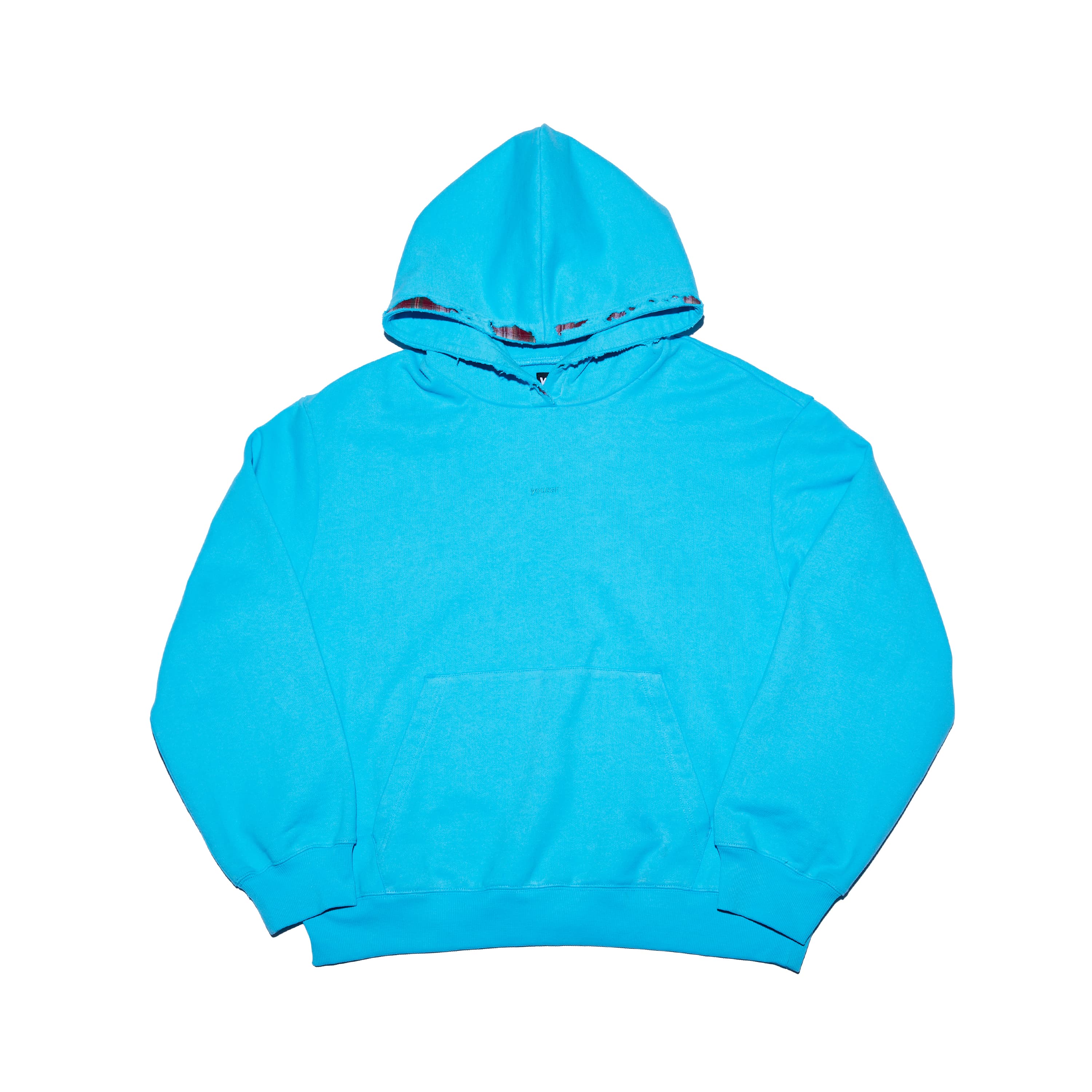 Hoodie Commercial Damaged — Bleu signature