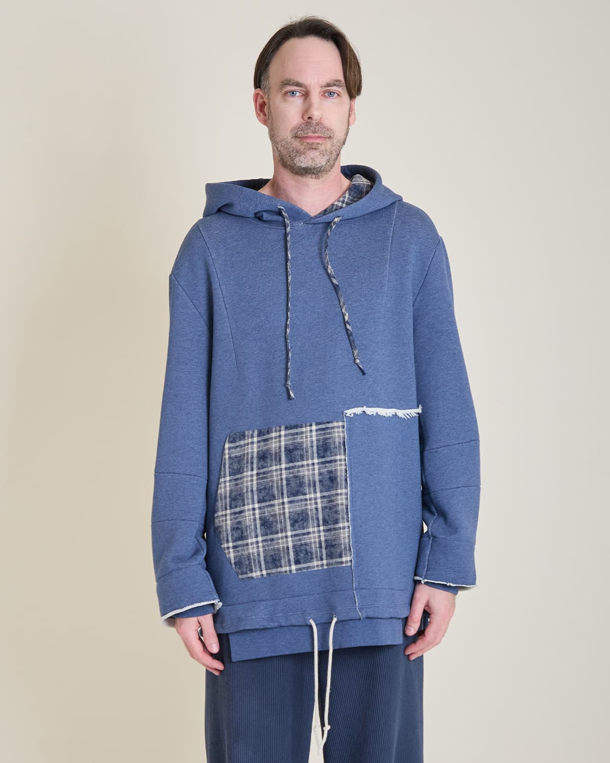 Half-Pocket Hoodie (snow blue)