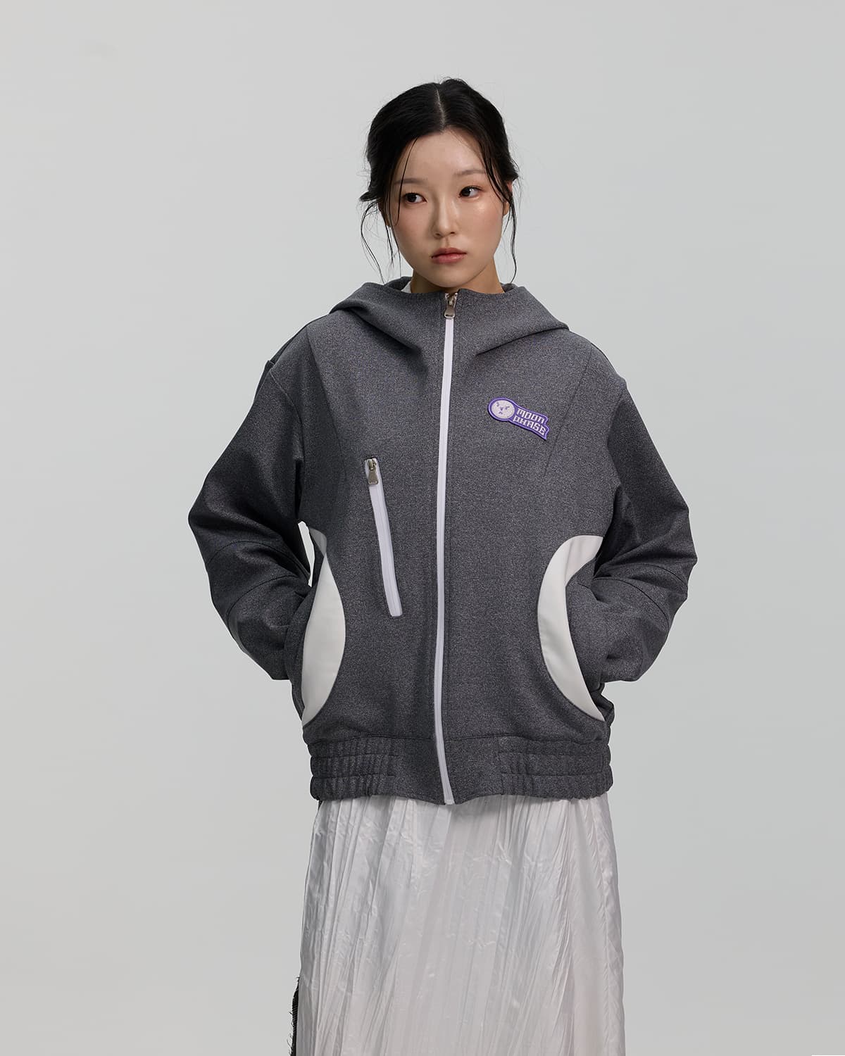 Moon Phase Zip-up Hoodie (Chanan & inkyoung)
