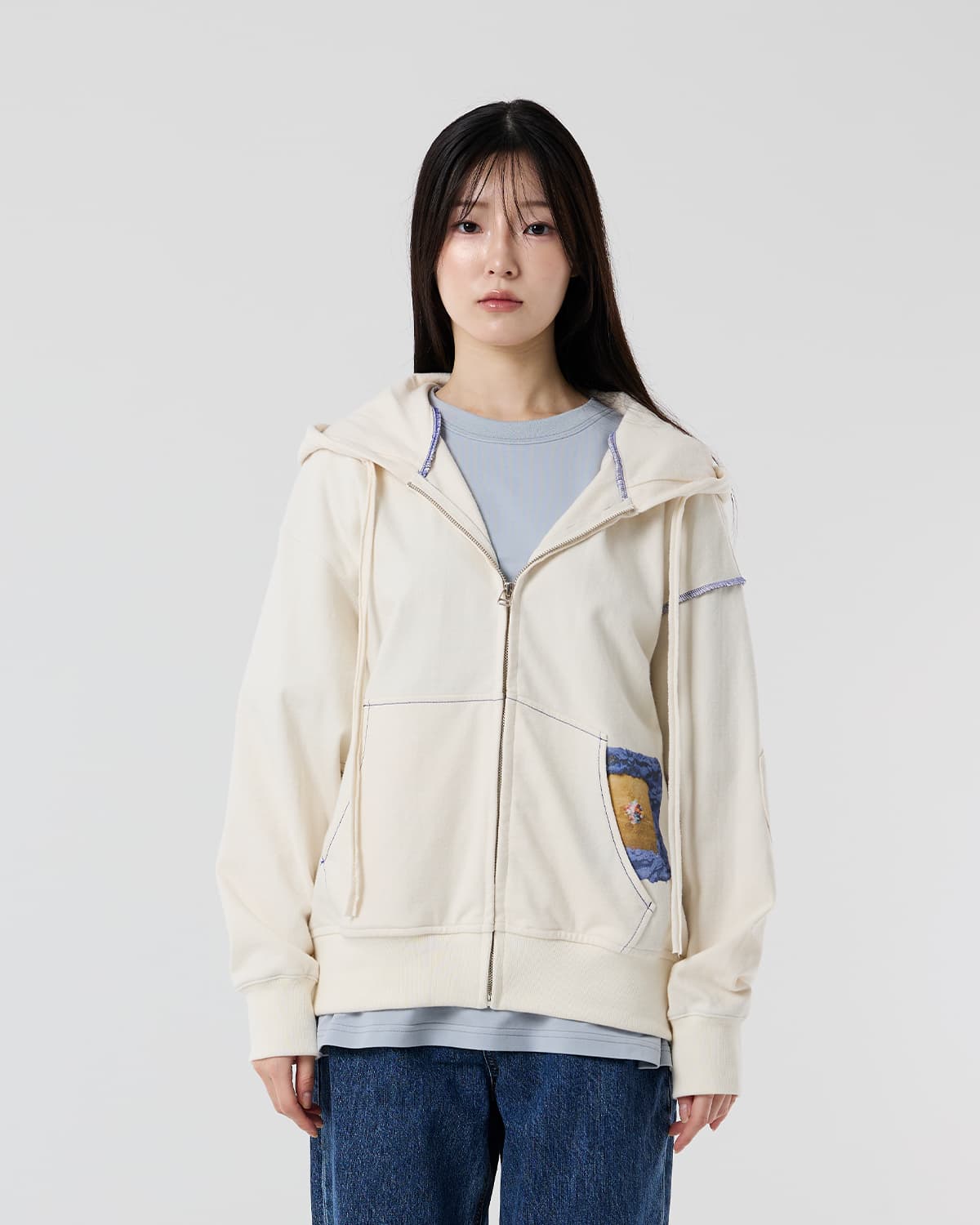 The amusement between Death and Salvation zip-up Hoodie