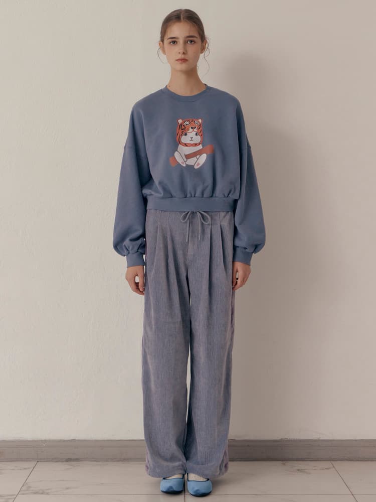 Velvet Wide Pants (Lavender Gray) — vue 5