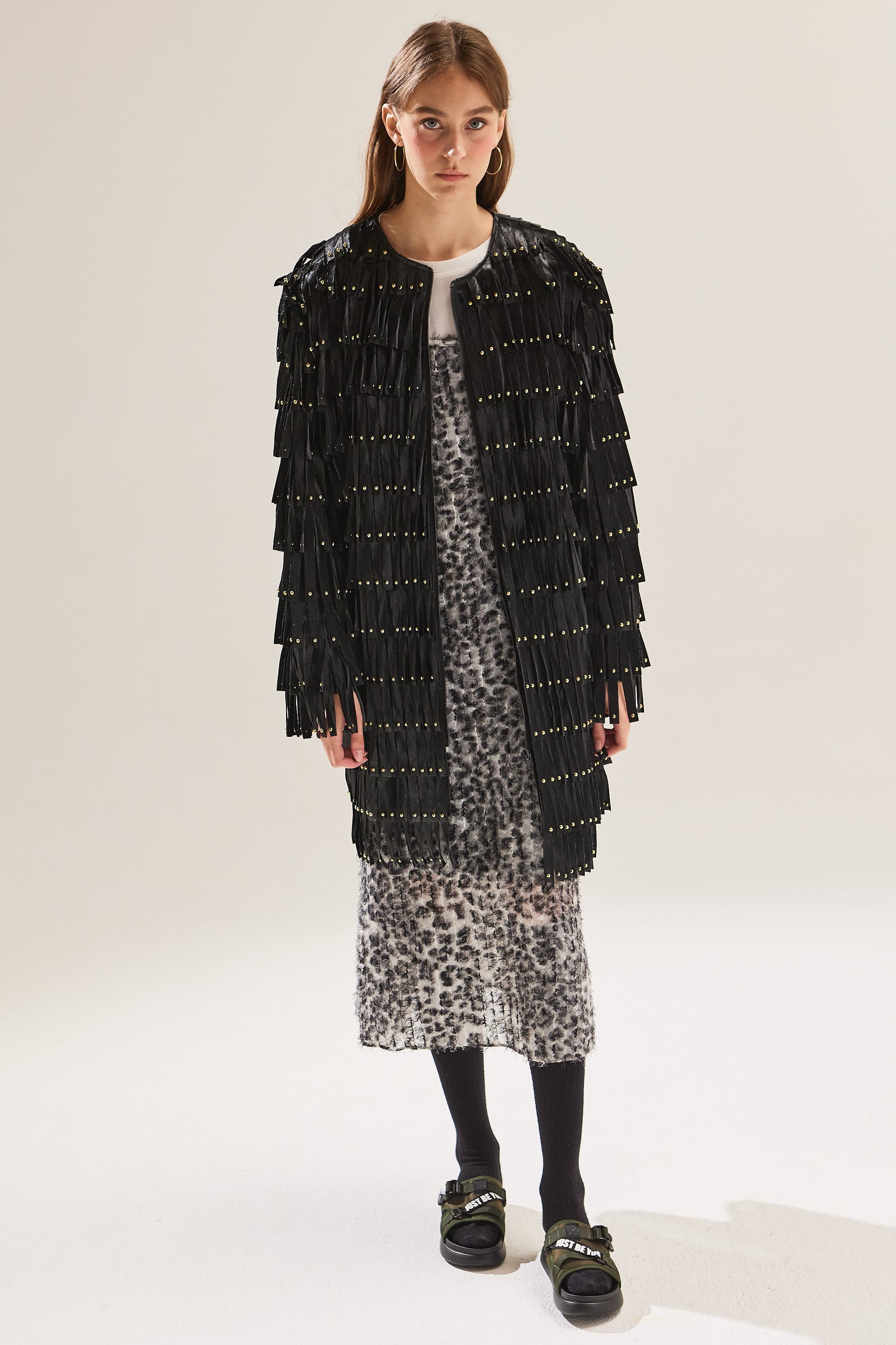 Furry Leopard Slip Dress — vue 11
