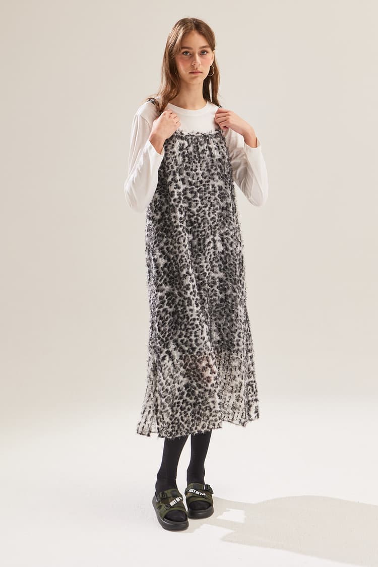Furry Leopard Slip Dress — vue 3