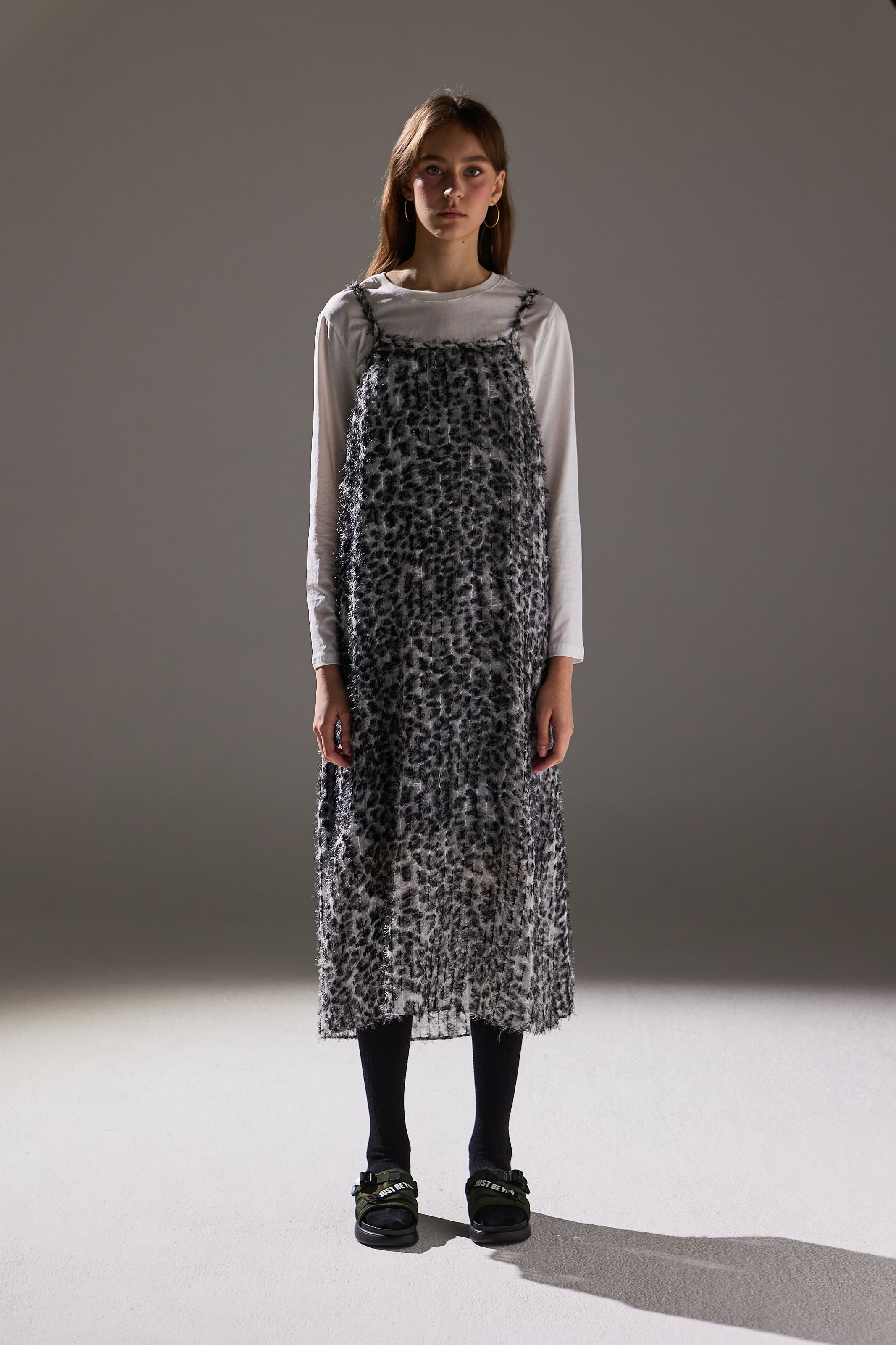 Furry Leopard Slip Dress — vue 7