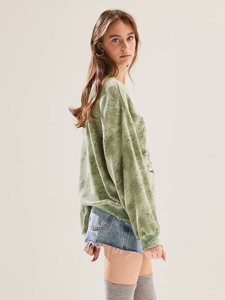Royal Hunting Scene Sweatshirt (Khaki) — vue 6