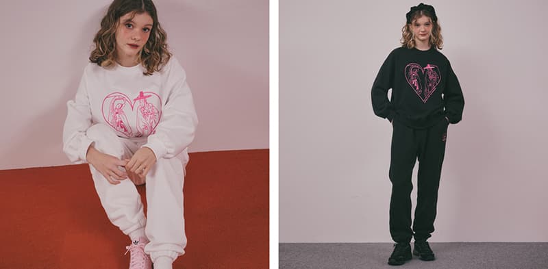 Lovers in the Moonlight Fleece Sweat Set-Up (White) — vue 4
