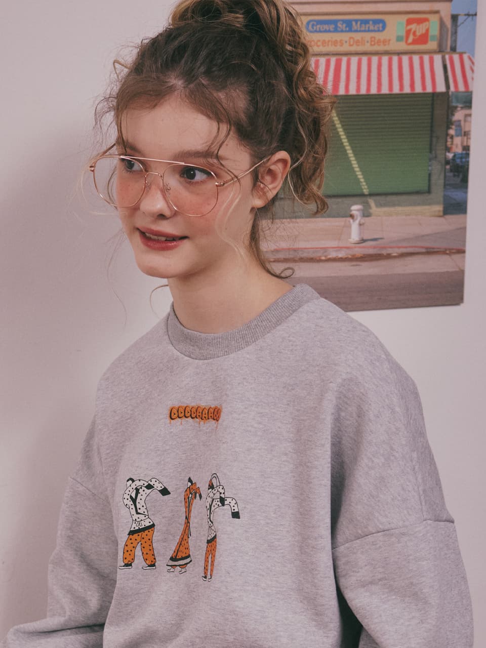 Dab Cotton Sweatshirt (Gray) — vue 14