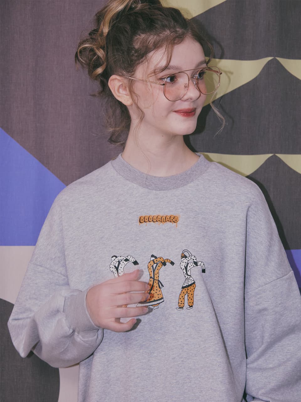 Dab Cotton Sweatshirt (Gray) — vue 15
