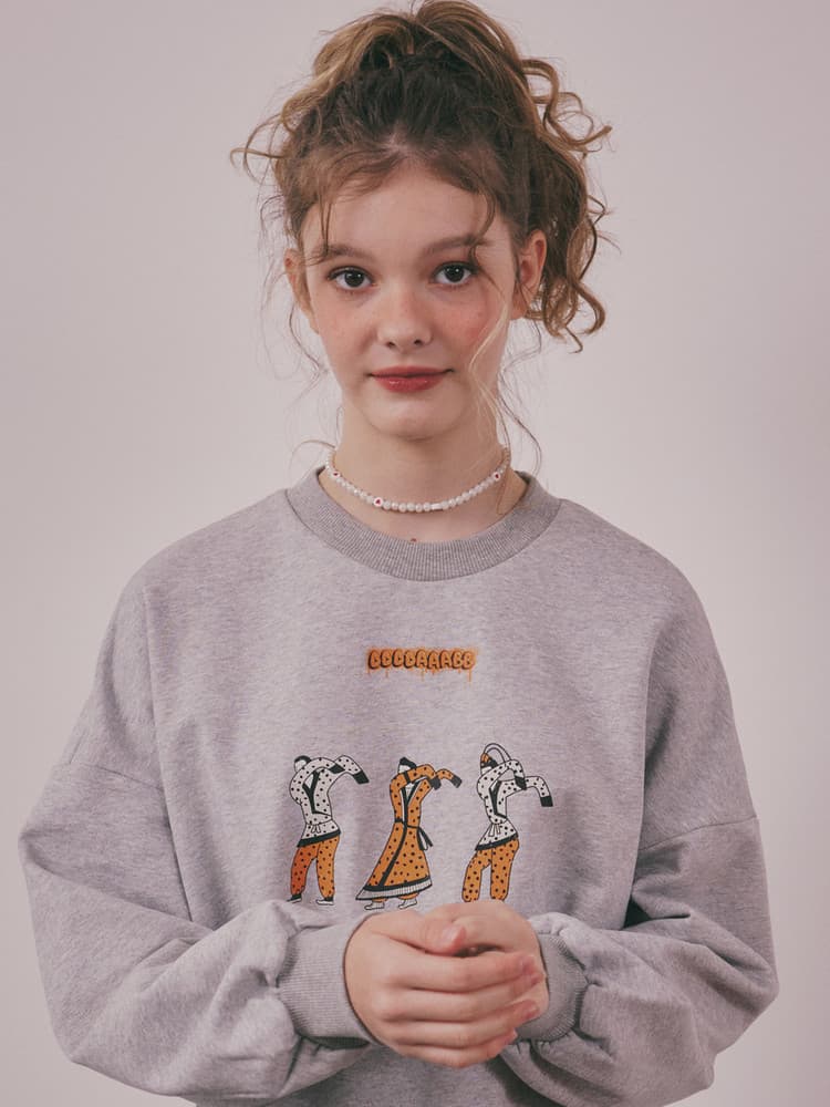Dab Cotton Sweatshirt (Gray) — vue 1