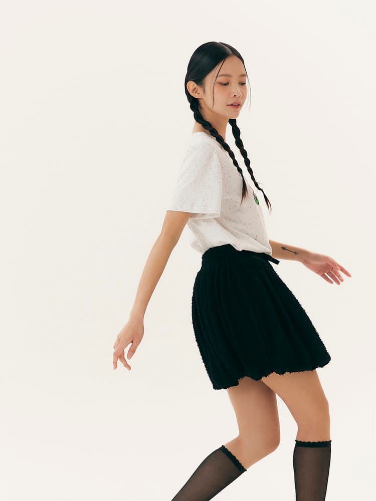 Balloon Mini Skirt (Black) — vue 4