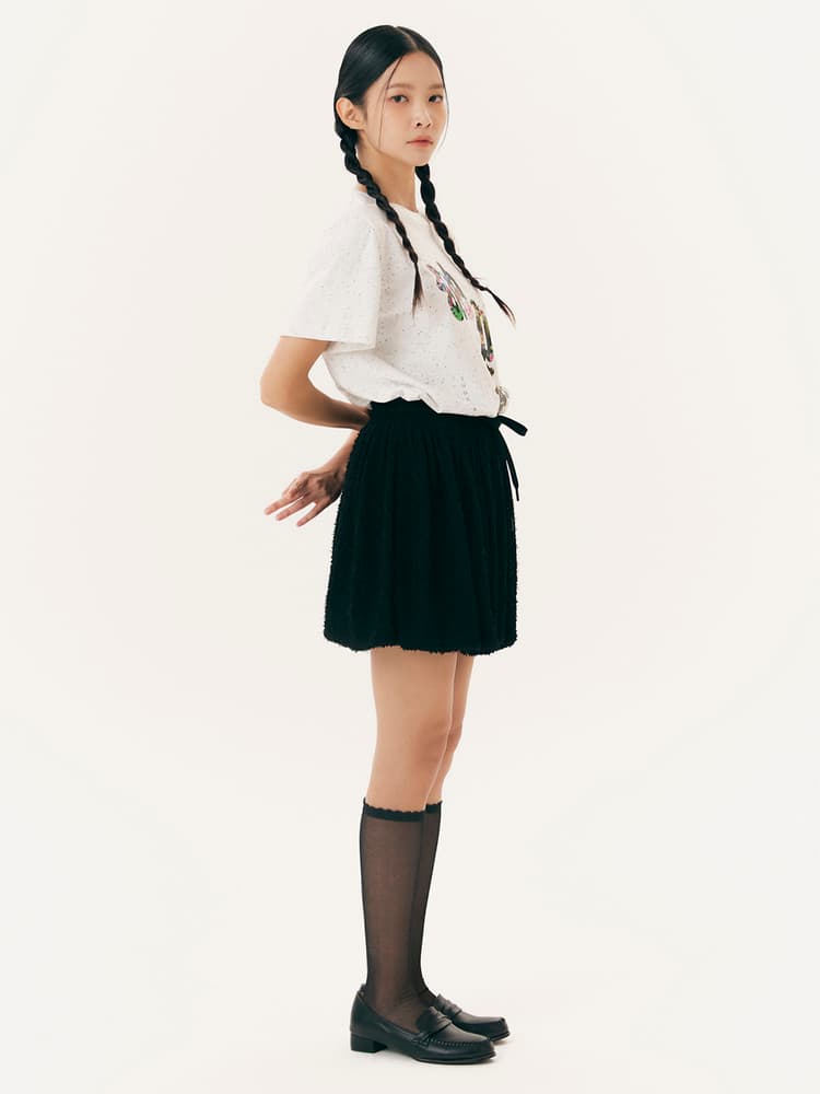 Balloon Mini Skirt (Black) — vue 7